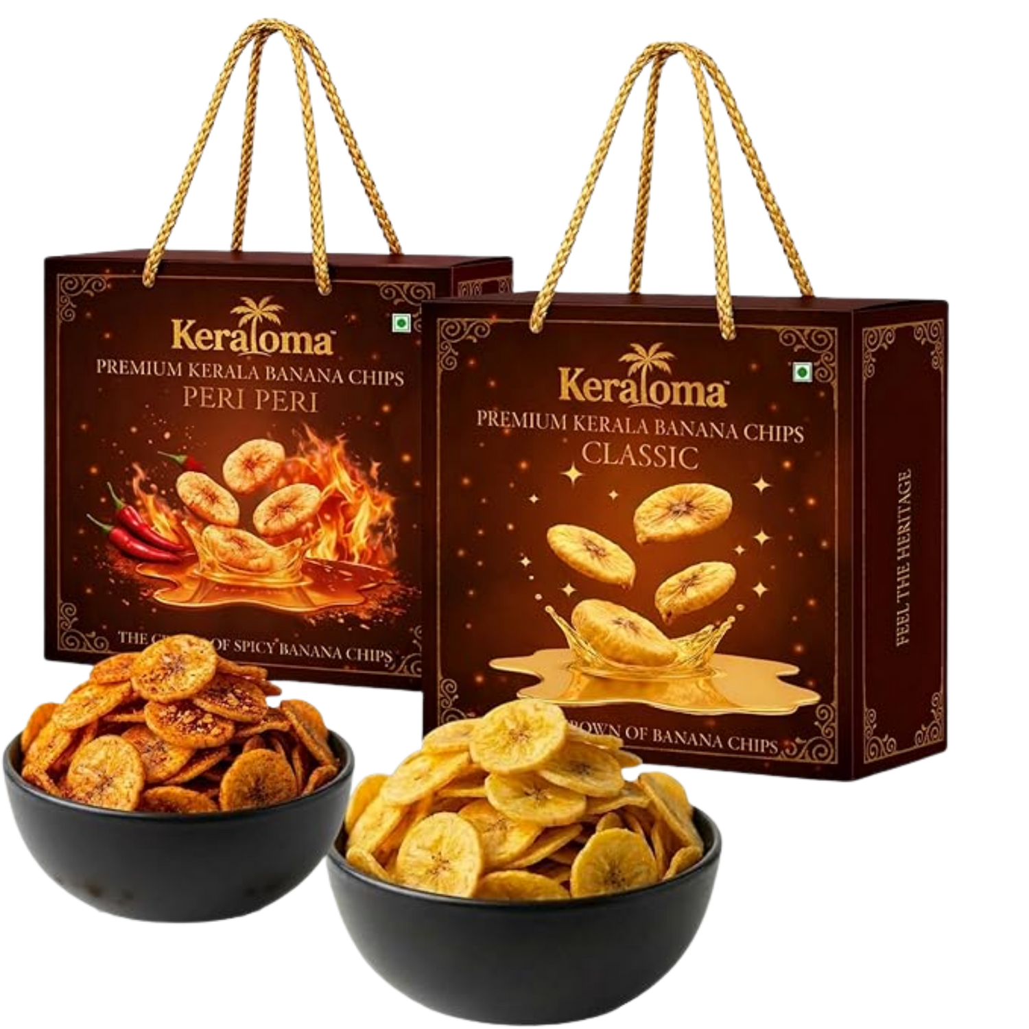 Keraloma Kerala Banana Chips Combo Pack 1200g ( 2x600 )