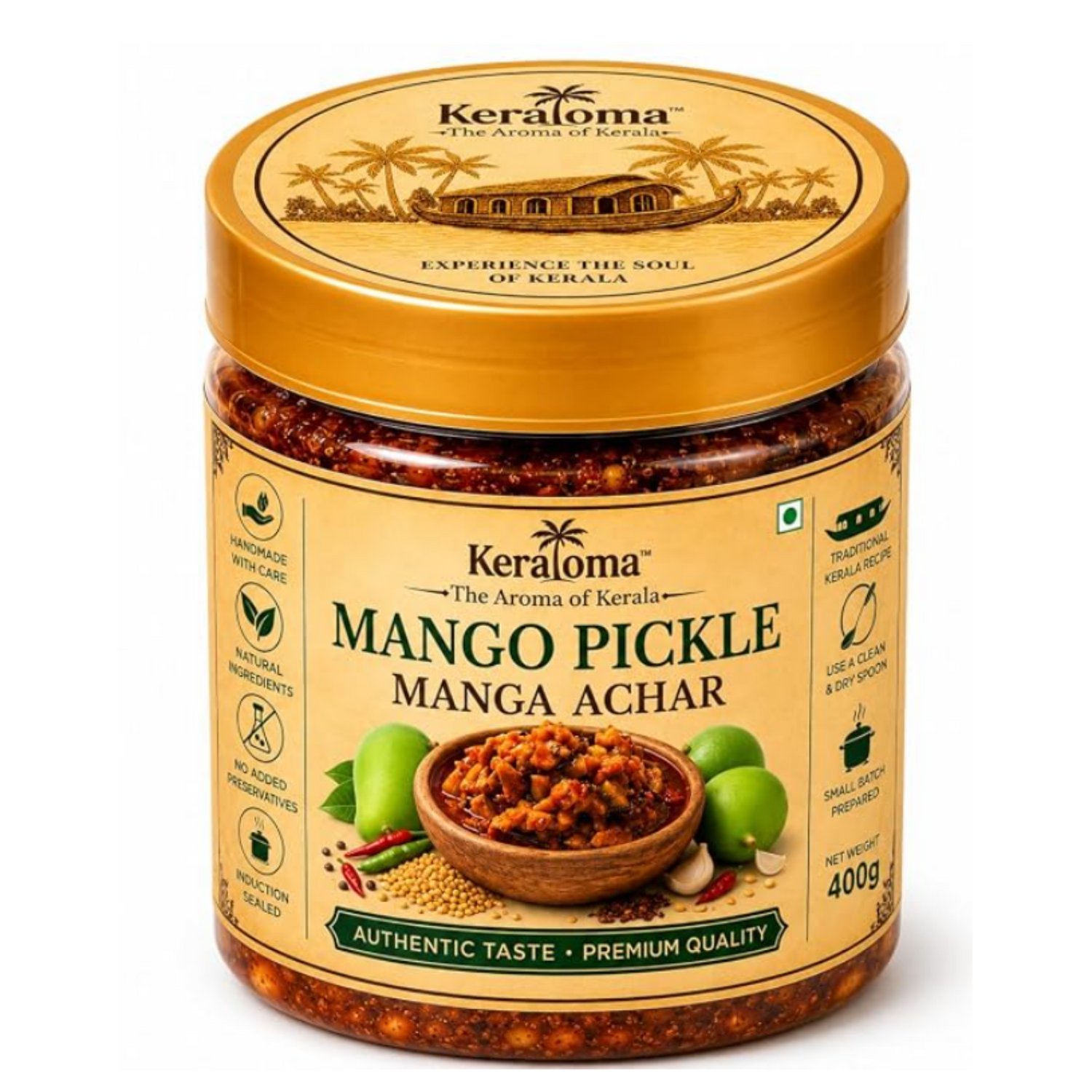 Keraloma Pickles - Mustard Mango 400g (Kaduku Manga Achar)