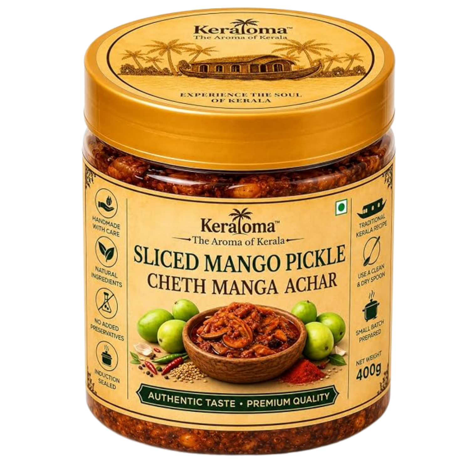 Keraloma Pickles Sliced Mango 400g (Cheth Manga Achar)